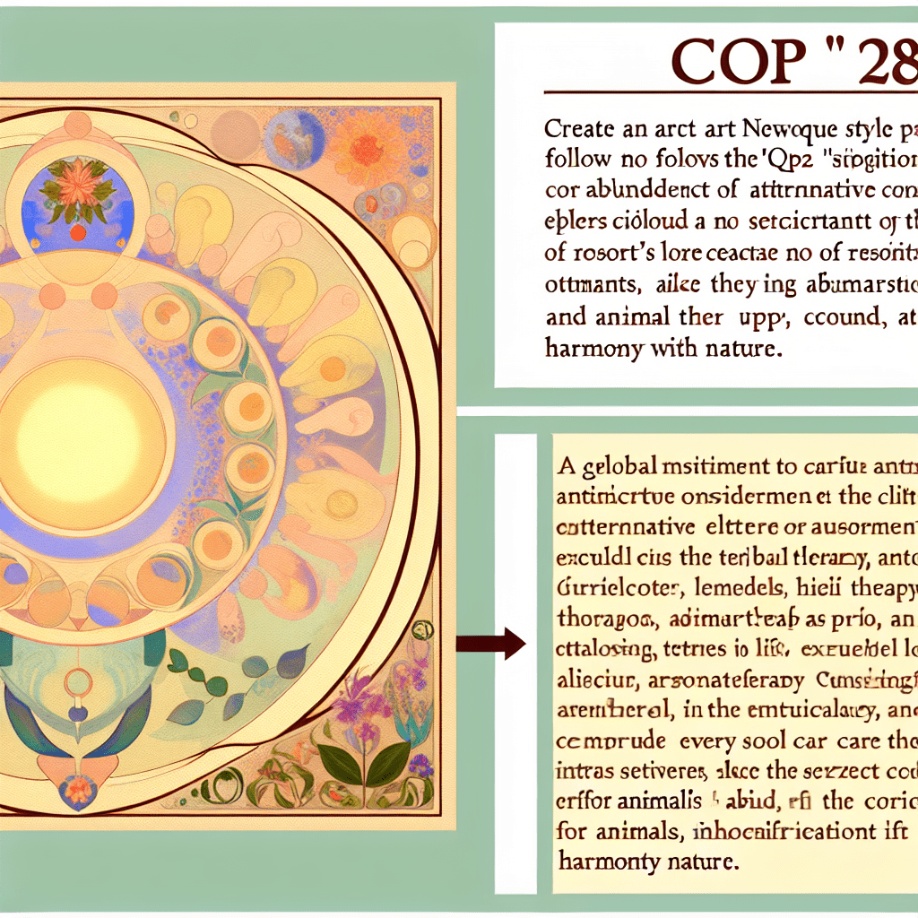 COP28 et la Protection Animale : L'Engagement de Spiritvet